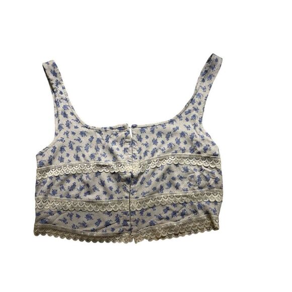 Intimately Free People blue floral top sz M - Picture 1 of 3
